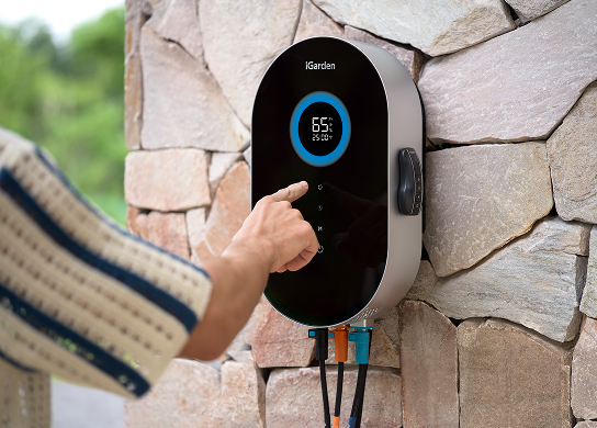 Poolside touchscreen control