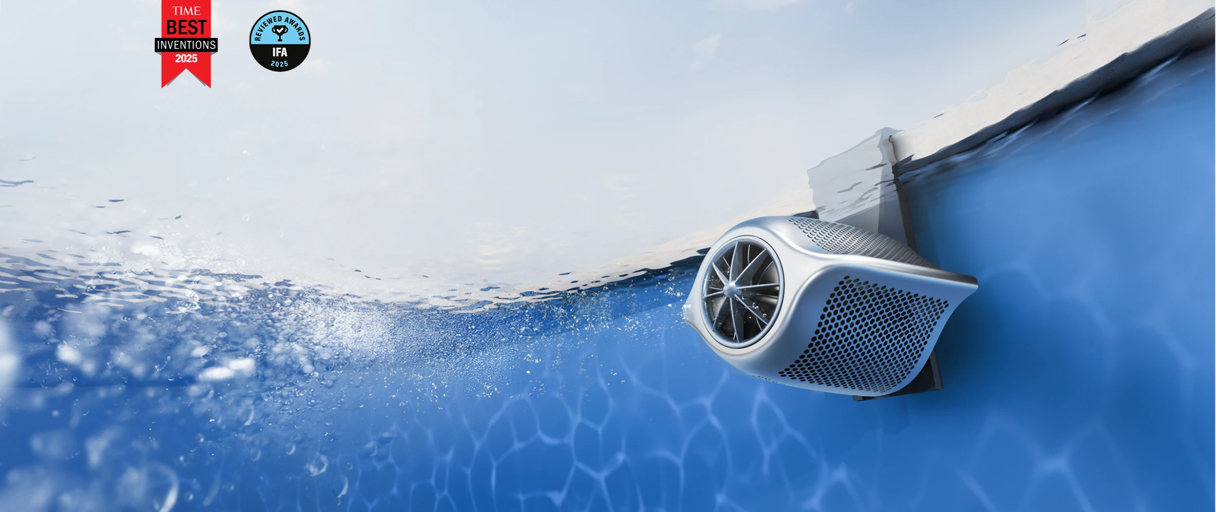 iGarden Swim Jet P Series wall-mounted counter current machine operating in a home pool