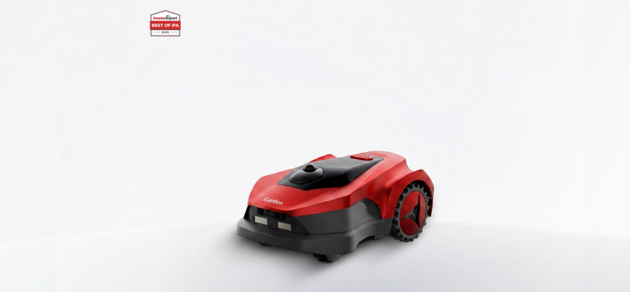 iGarden Lawn Mower L AWD Series wire-free robot mower conquering steep slopes