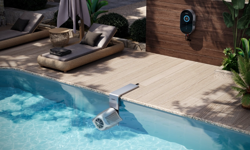 Die iGarden Swim Jet P-Serie unterstützt die Kabelführung im Pooldeck