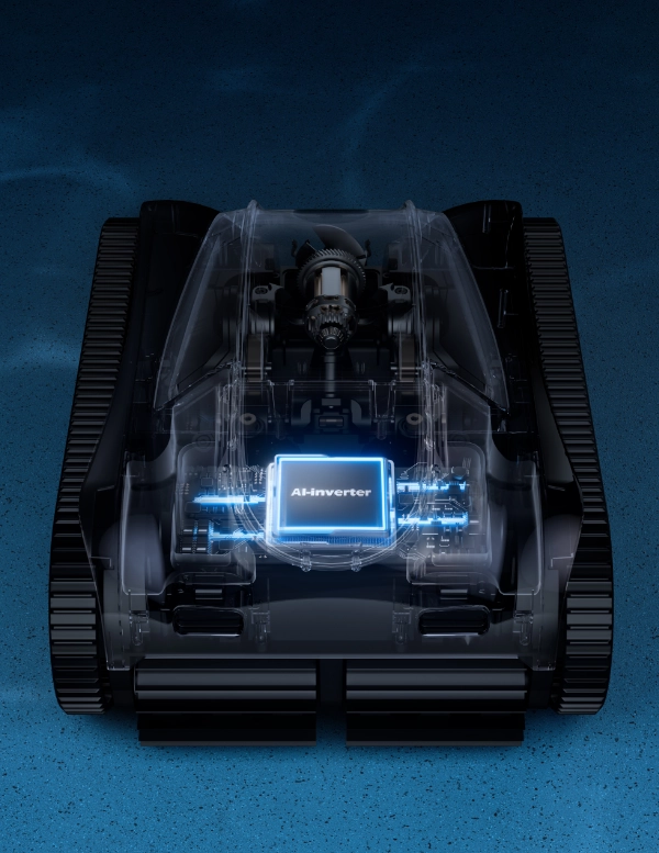 Internal AI navigation and turbine system of the iGarden Pool Cleaner K Series