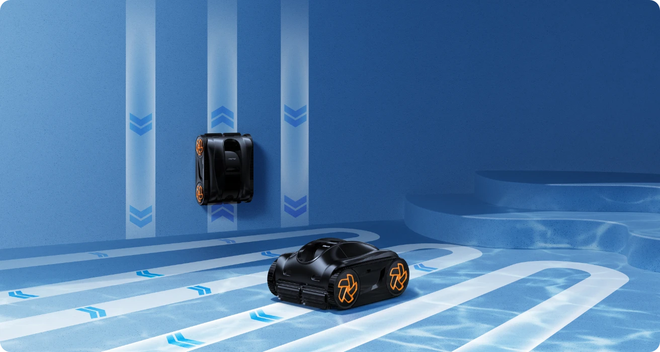 Intelligent path planning allowing iGarden Pool Cleaner K Series to perform edge to edge waterline