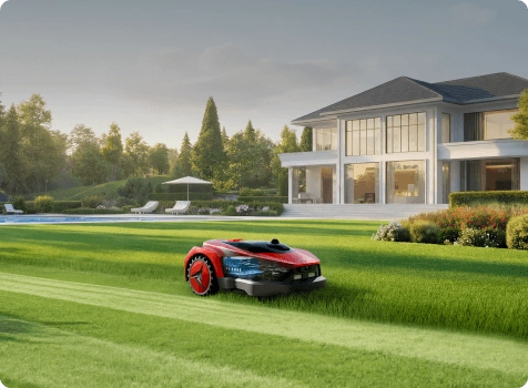 8 hours battery life support iGarden robotic mower working all day long