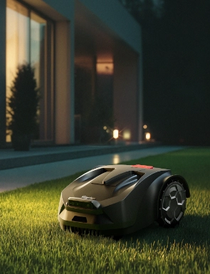 Der Rasenmäherroboter der iGarden R-Serie arbeitet nachts besonders leise